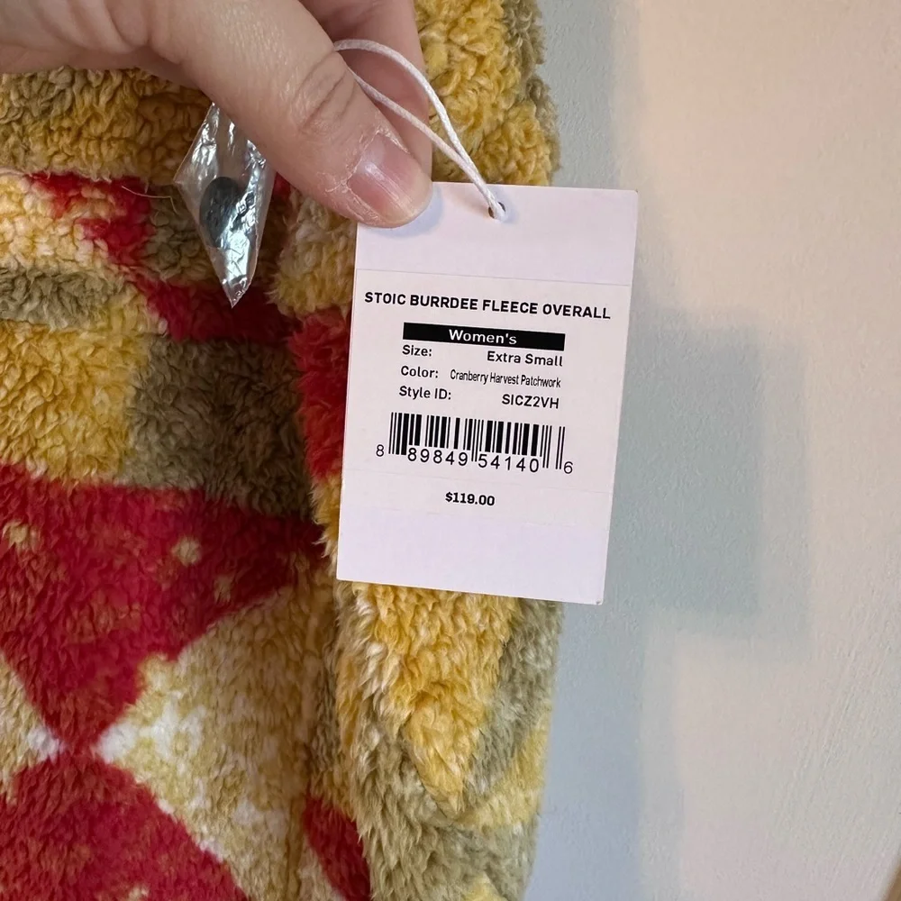 STOIC Colorful Geometric Fleece Overalls-NWT - Picture 7 of 13